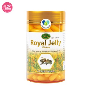 ภาพขนาดย่อของภาพหน้าปกสินค้าNature's king royal jelly 1000mg นมผึ้งเนเจอร์คิง 120 เม็ด (1 กระปุก) จากร้าน d9beauty บน Shopee ภาพที่ 3