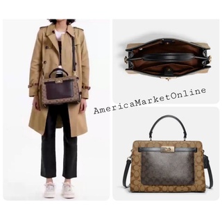 กระเป๋า COACH/ Lane Carryall In Blocked Signature Canvas (COACH C8596)