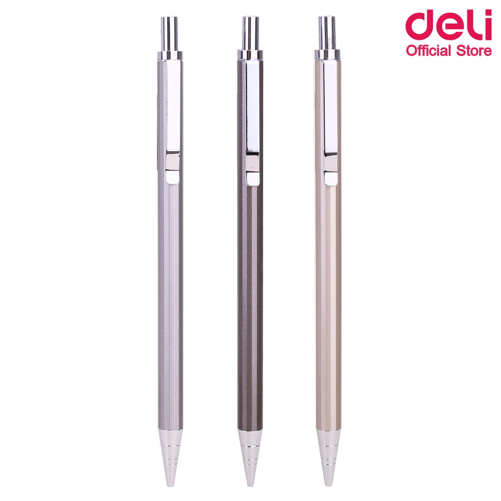 deli-6490-mechanical-pencil-ดินสอกดด้ามเหล็ก-2b-ขนาด-0-5mm-คละสี-1-แท่ง-ผลิตจากวัสดุคุณภาพดี-ดินสอ-ดินสอกด-เครื่องเขียน