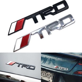 apautocarmat รถ TRD โลโก้ 3D สติกเกอร์เมทัลลาสติกเกอร์ป้ายสัญลักษณ์อัตโนมัติสำหรับ Toyota CROWN REIZ