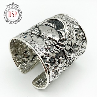 กำไลข้อมือราศีกรกฎ กำไล 12 ราศีแห่งดวงดาว กำไลเงินแท้ 92.5% : Cancer zodiac 925 Sterling Silver Bangle[GSPP0319]