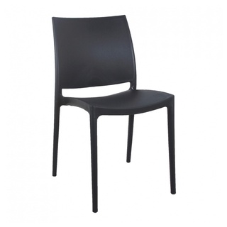 Pulito เก้าอี้พลาสติก PP-686-GR12 ขนาด 53x45x82.5ซม. สีเทาเข้ม