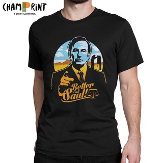 เสื้อยืดแขนสั้น คอกลม ผ้าฝ้าย 100% พิมพ์ลาย Fun Better Call Saul สําหรับผู้ชายS-5XL