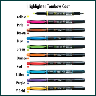 ปากกาเน้นข้อความ Tombow Coat 2 หัว