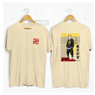 เสื้อยืด ผ้าฝ้าย พิมพ์ลายอนิเมะ DRAKEN TOKYO REVENGERS สไตล์ญี่ปุ่น ยุค 30