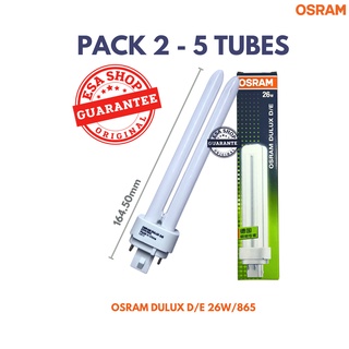 หลอดไฟแพ็ค2-5หลอด OSRAM DULUX D/E 26W/865