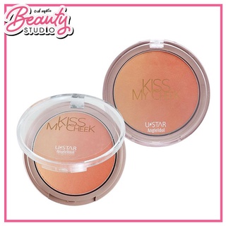 (แท้100%) USTAR Angie Idol Kiss My Cheek บลัชออนเนื้อกำมะหยี่สุดเนียนนุ่ม ไล่ระดับ 3 เฉดสีสวย ในตลับเดียวสไตล์เกาหลี