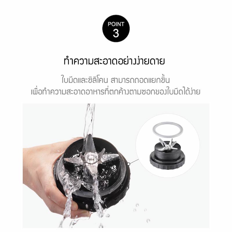 มุมมองเพิ่มเติมของสินค้า LocknLock เครื่องปั่นความเร็วสูง Ultra High Speed Blender ความจุ 1.75 L. รุ่น EJM676BLK