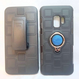 เคสกันกระแทก ซัมซุง S9 แบบประกบหน้า หลัง  Case With Blet Clip Ring Holder For Samsung Galaxy S9 Shockproof Phone Case