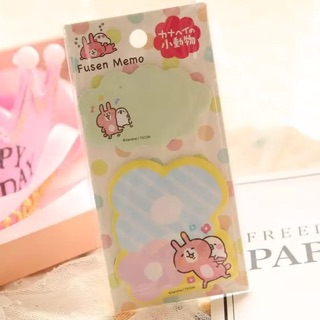 พร้อมส่ง Kanahei Usagi Fusen Memo กระดาษPost-it ลายกระต่ายชมพู Usagi และลูกเจี๊ยบ Piske สุดน่ารัก🐰🐤รุ่นเขียนข้อความได้