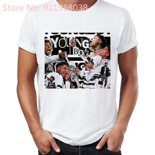 เสื้อยืดสีขาว - แฟชั่นยอดนิยมใหม่ขนาดใหญ่ unisex YoungBoy พิมพ์เสื้อยืดไม่เคยยากจนอีกครั้ง YoungBoy