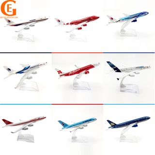 สินค้า โมเดลเครื่องบินมาเลเซีย Airbus A320 Airbus A380 Boeing B737 B777 B787 ขนาด 16 ซม. 1/400