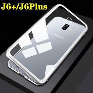 Case Samsung galaxy J6+ J6Plus เคสแม่เหล็ก มีกระจกด้านหลังอย่างเดียว เคสประกบ360 Magnetic Case360 degree ประกบ หน้า-หลัง