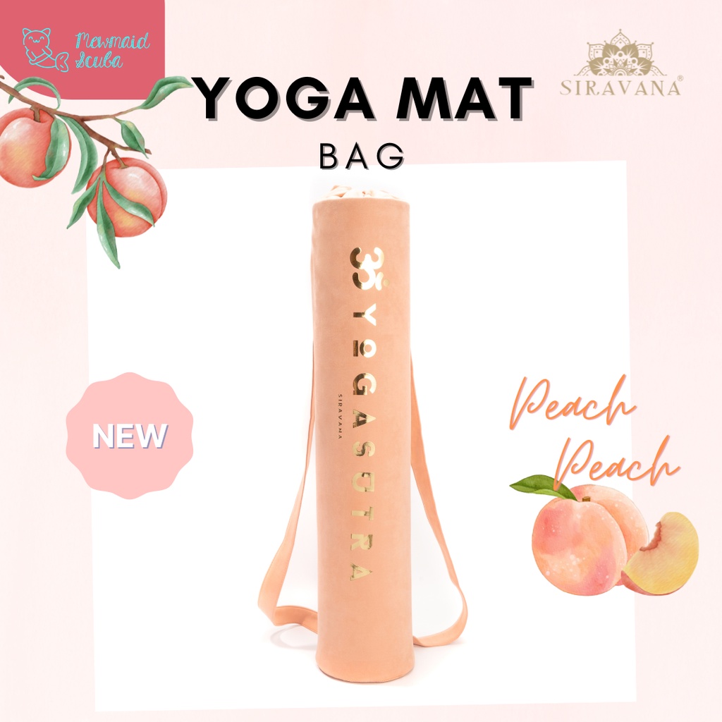 ภาพหน้าปกสินค้าSIRAVANA กระเป๋าเสื่อโยคะ ชนิดผ้ากำมะหยี่ พิมพ์ลายสีทอง รุ่น YOGASUTRA Yoga Mat Bag ถุงเสื่อโยคะ