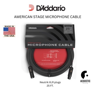 สายไมค์ DAddario American Stage Microphone XLR Cables 25 Ft (7.6 m)