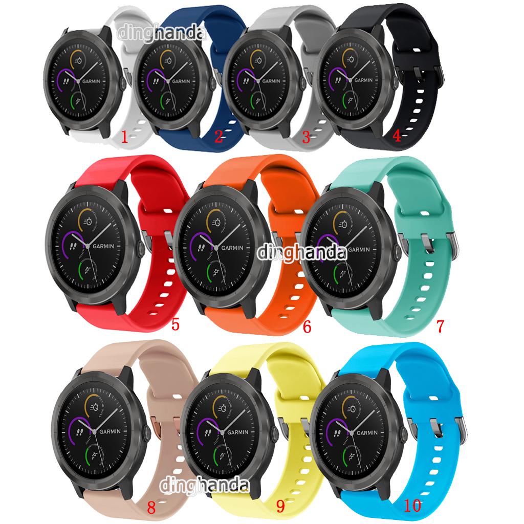 สายรัดซิลิโคนอ่อนนุ่มสำหรับ Garmin Vivoactive 3 Music