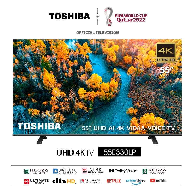 ภาพหน้าปกสินค้าToshiba TV 55E330MP ทีวี 55 นิ้ว 4K Ultra HD Wifi HDR10 Voice Control Smart TV จากร้าน toshiba_tv_official บน Shopee