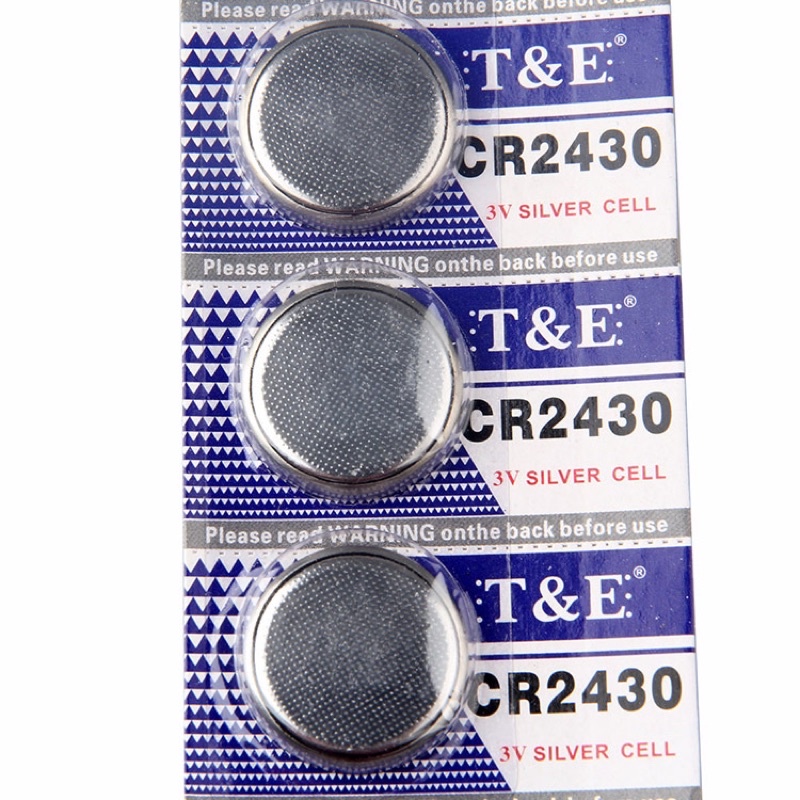 ถ่านกระดุมcr2430-3v-silver-cellมีแบบแบ่งขายและแบบแผง-5เม็ด-แผง