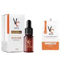 ภาพหน้าปกสินค้าVC Vit C Bio face Serum (10 ml.) เซรั่มวิตซีน้องฉัตร +ครีม ขนาด 7 ml ขายแยก จากร้าน gym.cosmetics บน Shopee