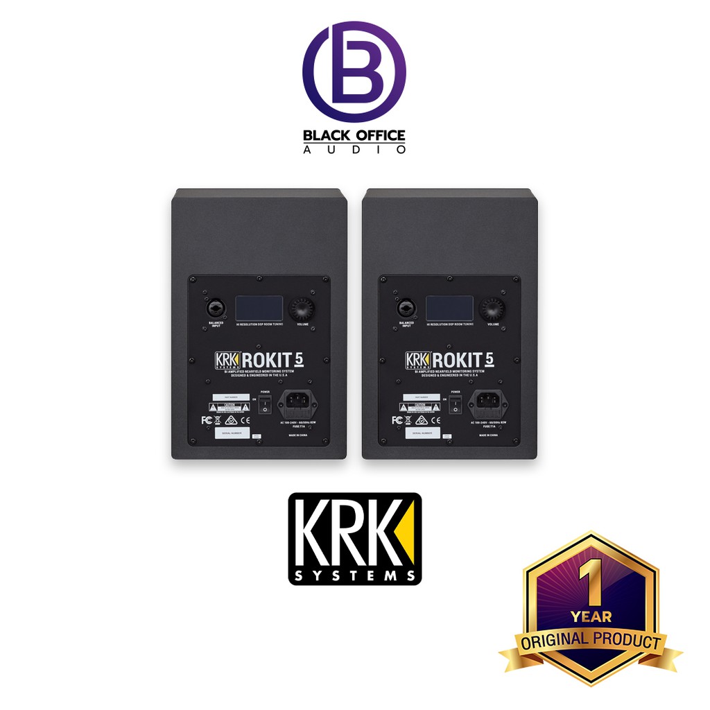 krk-rokit-5-g4-ลำโพงทำเพลง-ลำโพงมอนิเตอร์-มิกซ์เพลง-monitor-speaker-blackofficeaudio