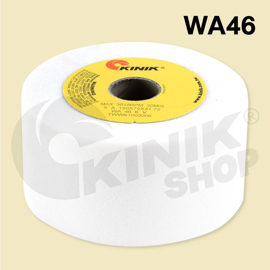 [1 ก้อน] KINIK หินเจียรถ้วย6A ขนาด 6 นิ้ว (150x75x31.75mm.) เบอร์ #WA46 ...