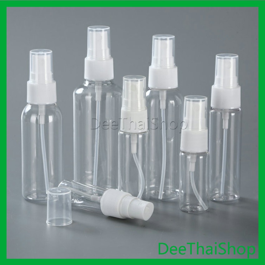 deethai-ขวดสเปรย์-สีใส-ขวดใส่สเปรย์พกพา-ขวดสเปรย์น้ำหอม-ขวดสเปรย์พ่นละออง-มี-ขนาด-30-50-100-มล-transparent-spray-bottle