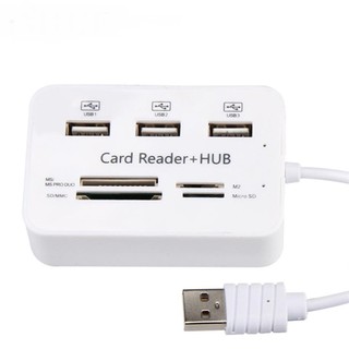 USB Hub Combo Memory Card Reader ขยายพอร์ต 3 Port อ่านการ์ดได้หลากหลาย