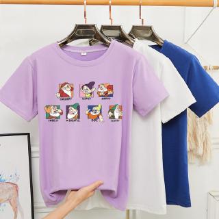 [ราคาถูกที่สุด] รูปแบบใหม่ รูปแบบตัวการ์ตูน แขนสั้น เสื้อยืด 8สี S~3XL