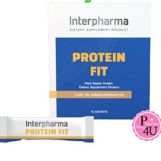 สินค้า โปรพิเศษ!! (EXP 23/06/2023) Interpharma Protein FIT โปรตีนจากพืช ซึ่งมีไขมันอิ่มตัวต่ำ 10ซอง