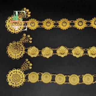 ภาพขนาดย่อของภาพหน้าปกสินค้าVintage Jewelry เครืองประดับโบราณเข็มขัดดอกไม้อีสานชุดล้านนาไทหัวเข็มขัดเงินโบราณสีทองthai belts จากร้าน vintage_jewelry บน Shopee