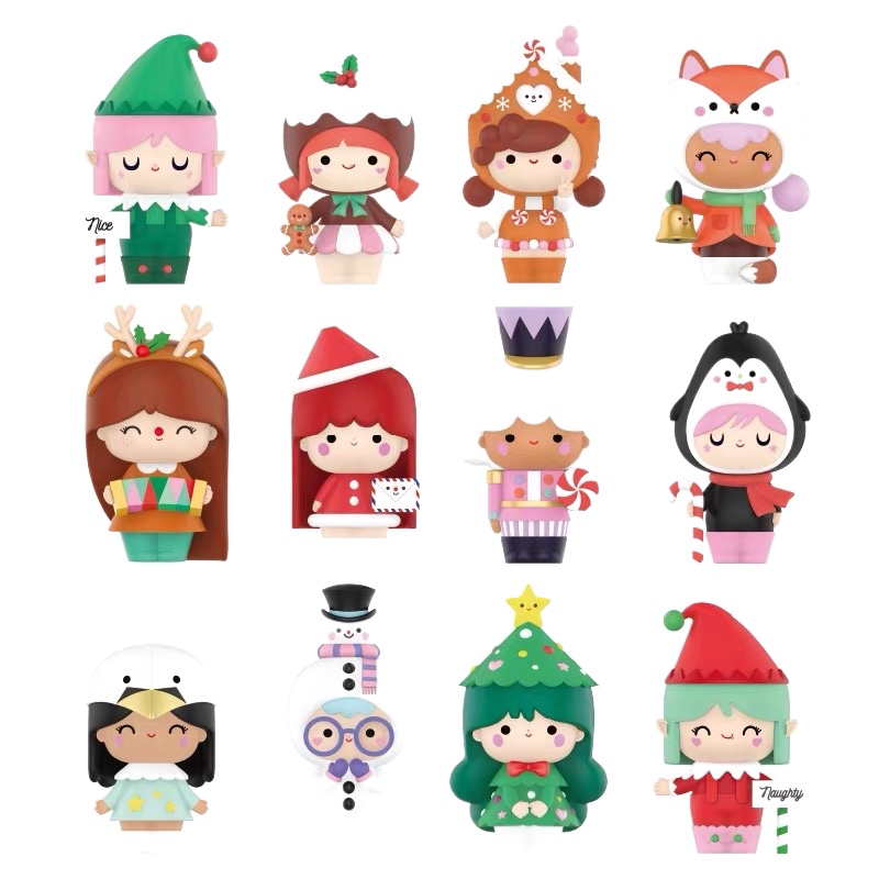 cute-anime-figure-gift-surprise-box-original-pop-mart-momiji-christmas-series-figure-blind-box-toys-model-confirm-style