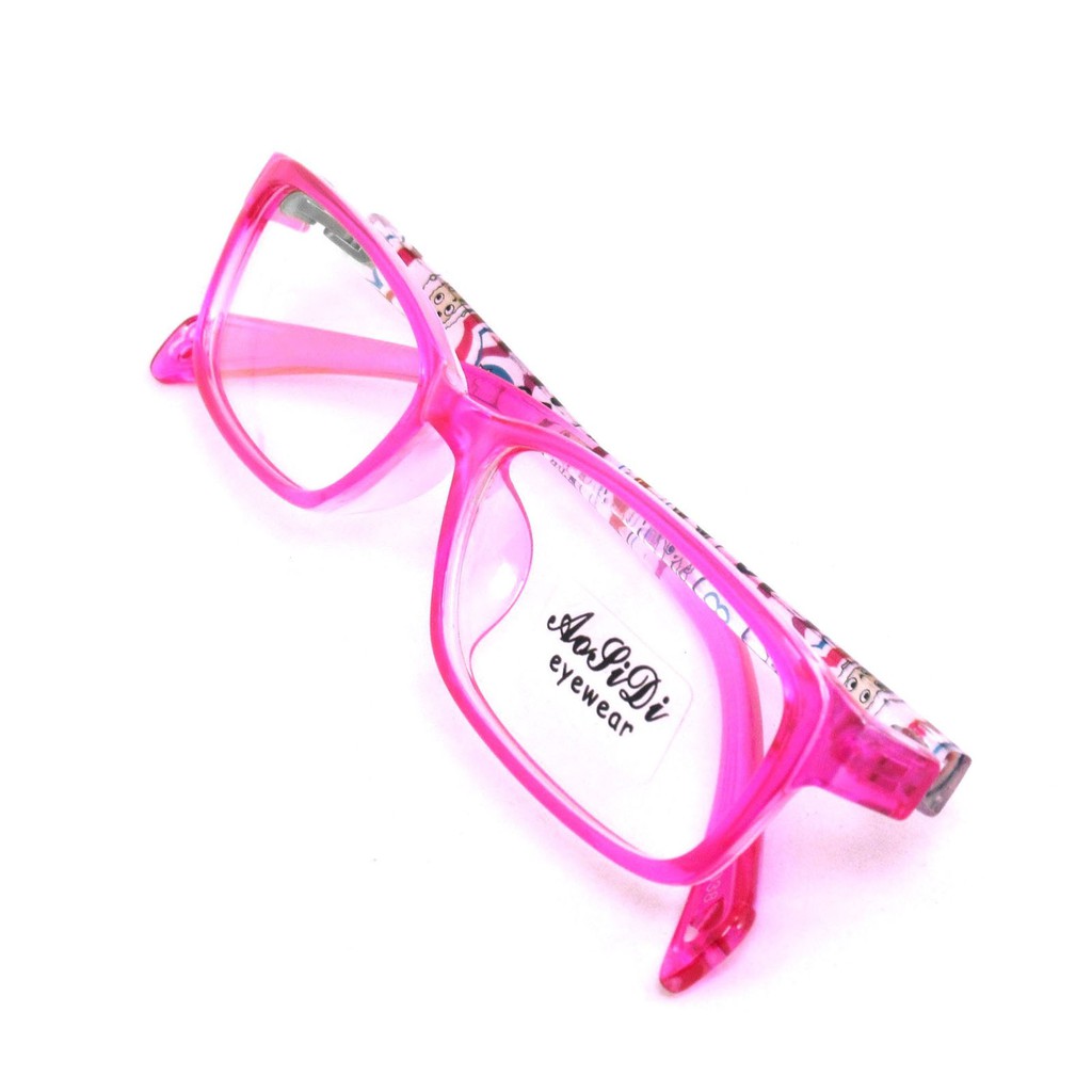 korea-แว่นตาแฟชั่นเด็ก-แว่นตาเด็ก-รุ่น-aorpidi-1618-c-38-สีชมพูเข้ม-ขาข้อต่อ-วัสดุ-pc-สำหรับตัดเลนส์