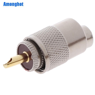 Amonghot อะแดปเตอร์เชื่อมต่อปลั๊กตัวผู้ Uhf Pl259 สําหรับ Rg8U 1 ชิ้น