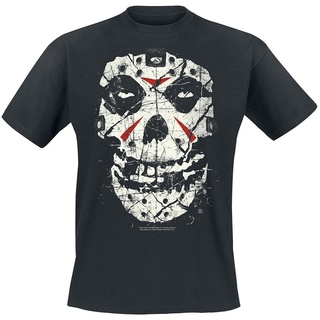 เสื้อยืดโอเวอร์ไซส์ใหม่ เสื้อยืดลําลอง แขนสั้น คอกลม พิมพ์ลาย Misfits Friday Skull สีดํา สําหรับผู้ชาย Ldjpfl46Lklpoc86S