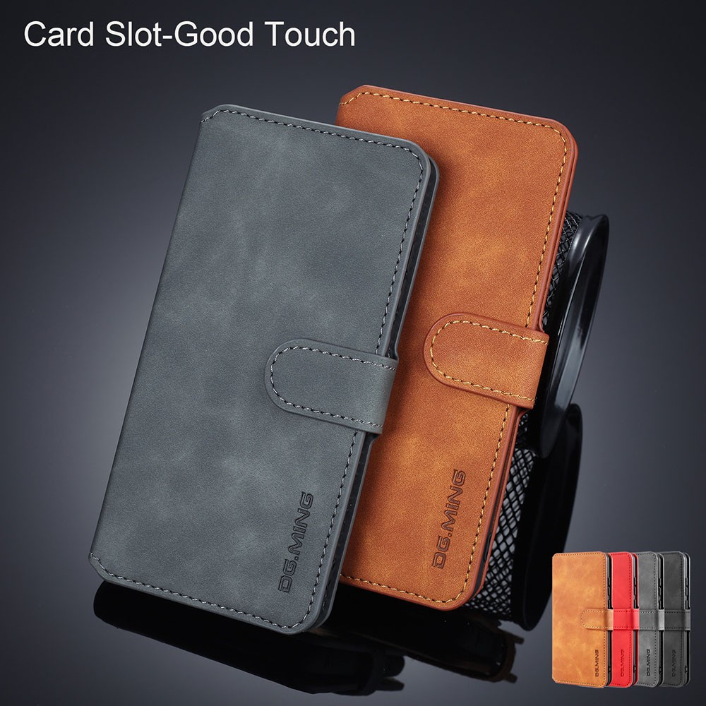 ภาพหน้าปกสินค้าเคสโทรศัพท์กันกระแทกเคสโทรศัพท์หนังฝาพับพร้อมช่องใส่บัตรสําหรับ Iphone 11 Pro Max X Xr Xs Max 8 7 6S 6 Plus leather wallet card slot flip cover phone case