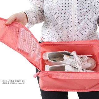 ภาพขนาดย่อของภาพหน้าปกสินค้าKorean KD 721 กระเป๋าเสริมเดินทางสไตล์เกาหลี กระเป๋าใส่รองเท้าพับเก็บได้ จากร้าน koreandesign บน Shopee ภาพที่ 5