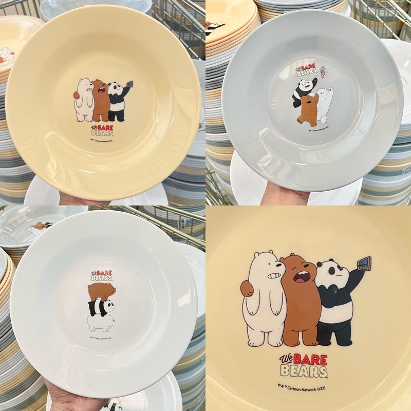 จานพลาสติก-we-bare-bears-ลิขสิทธิ์แท้-ราคาถูก