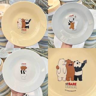 จานพลาสติก we bare bears ลิขสิทธิ์แท้ ราคาถูก🐻