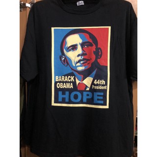 เสื้อยืดผ้าฝ้ายพิมพ์ลายคลาสสิก Barack Obama 44th president Size XXL