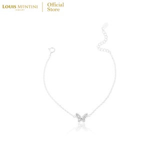 ภาพหน้าปกสินค้าLouis Montini (Jewelry) Sterling Silver 925 Bracelet สร้อยข้อมือเงินแท้ 92.5% สร้อยข้อมือผู้หญิง รูป butterfly – LJBL05 ซึ่งคุณอาจชอบราคาและรีวิวของสินค้านี้