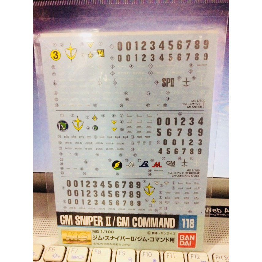 GUNDAM DECAL118 MG 1/100 GM SNIPER II/GM COMMAND | Shopee Thailand
