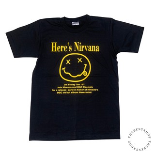 เสื้อวง NIRVANA ยิ้มเล็ก สกรีนหน้าหลัง จัดเล้ยย!!