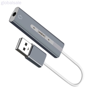 ภาพขนาดย่อของภาพหน้าปกสินค้าUsb การ์ดเสียงภายนอก 3.5 มม. อินเตอร์เฟสไมโครโฟนหูฟังพีซีแล็ปท็อป Usb แปลงเสียง -Globalsale จากร้าน globalsale.th บน Shopee ภาพที่ 1