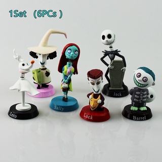 ตุ๊กตาฟิกเกอร์ Nightmare Before Christmas Jack Skellington 6 ชิ้น