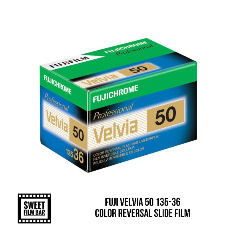 ภาพหน้าปกสินค้าFuji	Fujichrome Velvia 50	135 (36exp) Color Reversal Film	35mm 	Sweet Film Bar	ฟิล์มสีสไลด์
