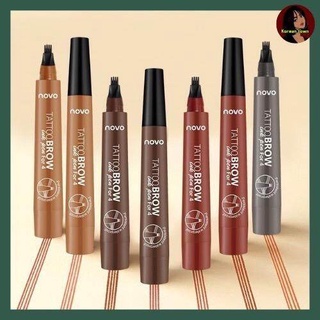 ที่เขียนคิ้ว NOVO Tattoo Brow Tint My 4 - Tip Brow หัวแปรง 4 แฉก