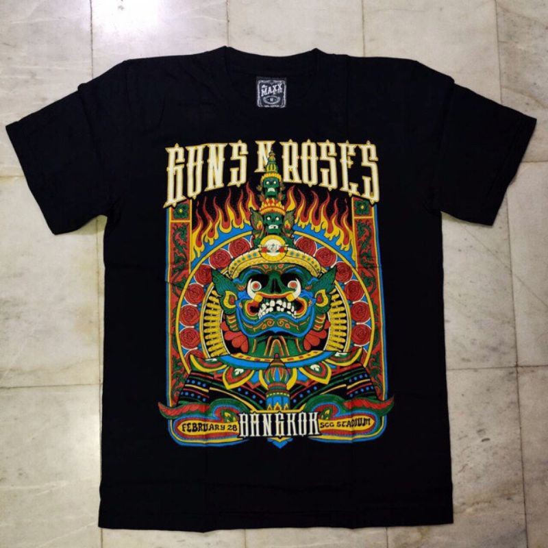 cotton-tshirts-เสื้อวงร็อค-gun-n-roses-live-in-bangkok