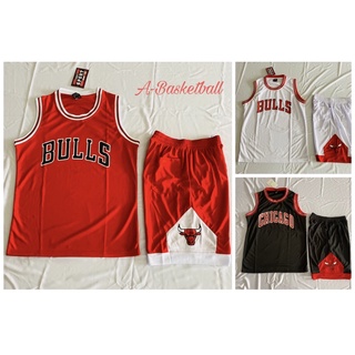 ชุดบาส ทีมBulls มี3สี สีแดง,สีดำ,สีขาว มีของพร้อมส่ง