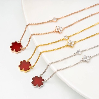 AR-Kang Collection***สร้อยคอ Carnelian white cz AAAAA(เงินแท้92.5%)