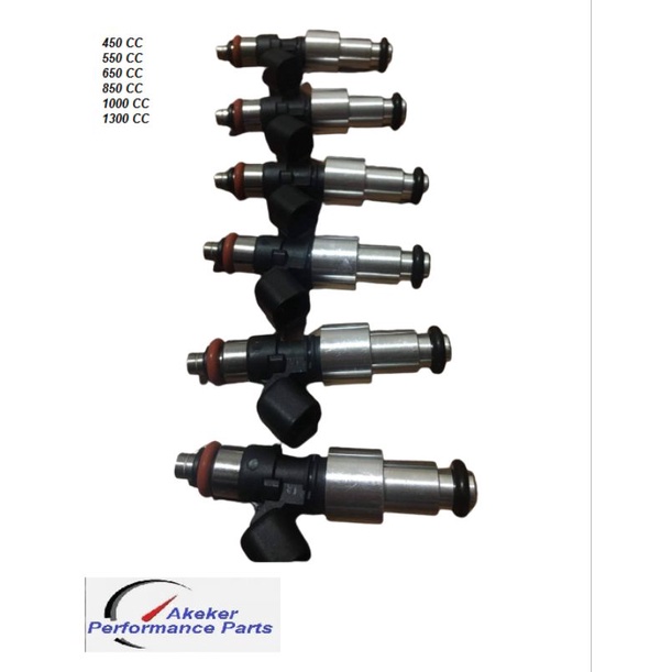 ak101-6x-top-feed-high-performance-60mm-ev14-1300cc-e85-high-impedance-flow-matched-fuel-injector-silver-หัวฉีด